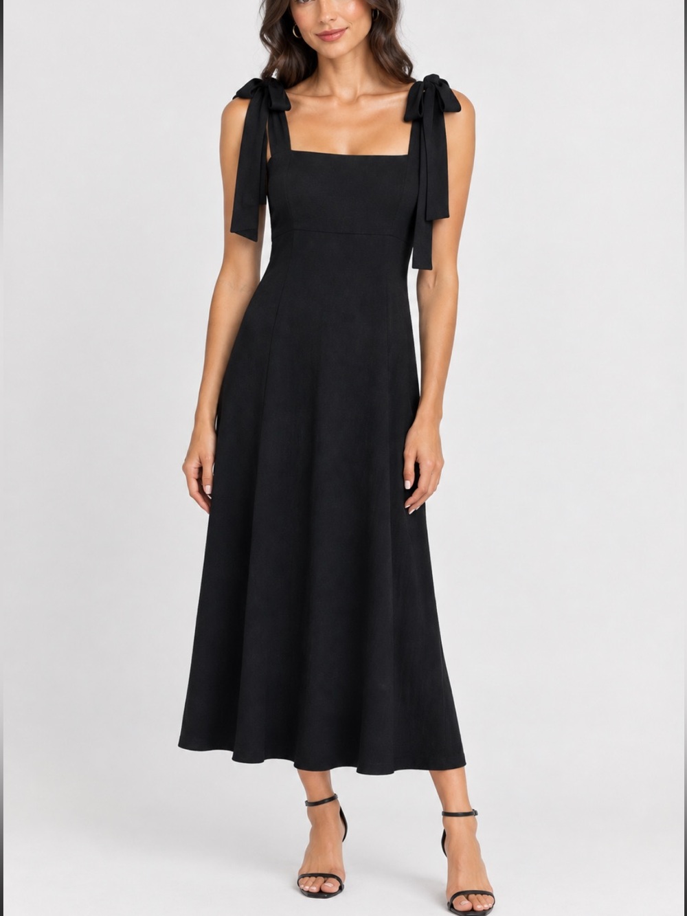 Tuckernuck pomander place NWT black maxi dress with shoulder ties stretchy sz s